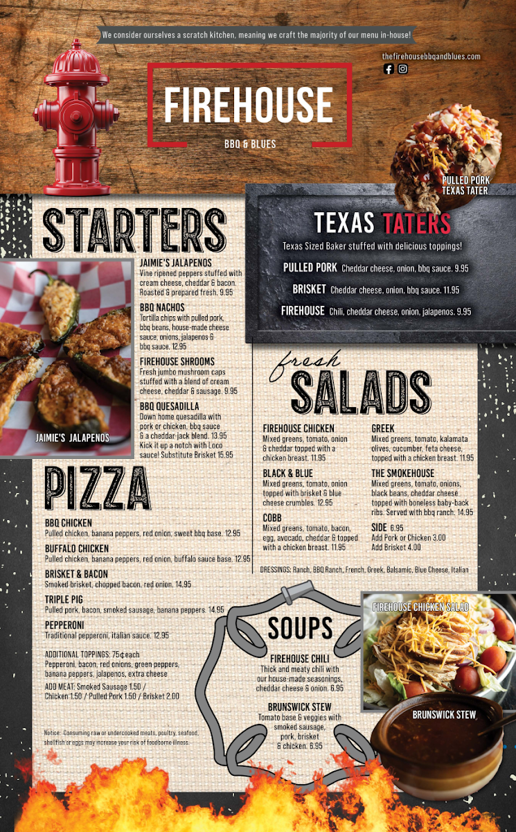 Menu - Firehouse Bbq And Blues photo 1