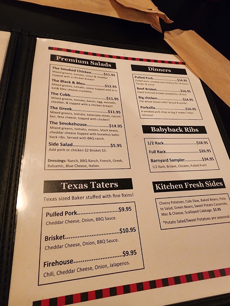 Menu - Firehouse Bbq And Blues photo 7