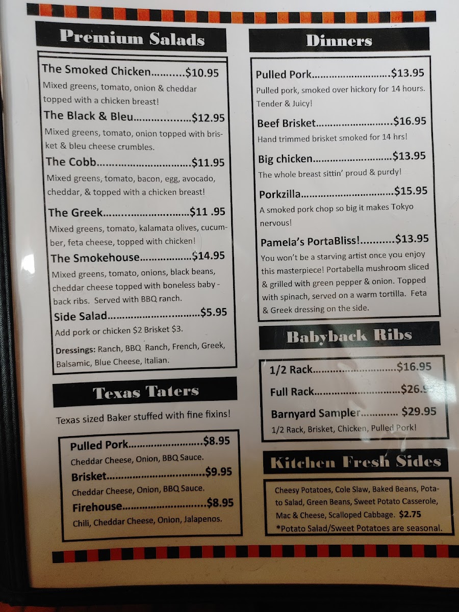 Menu - Firehouse Bbq And Blues photo 8