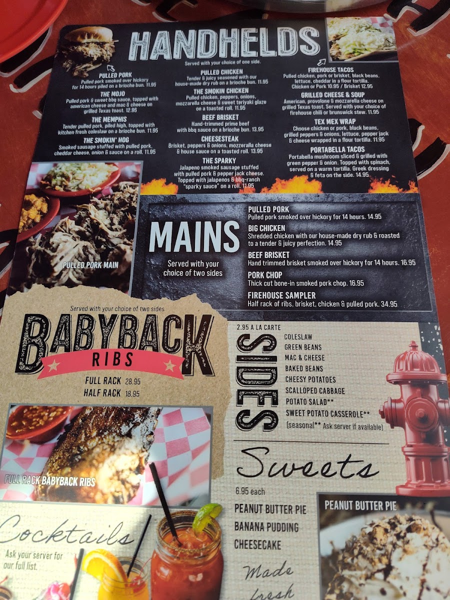 Menu - Firehouse Bbq And Blues photo 9